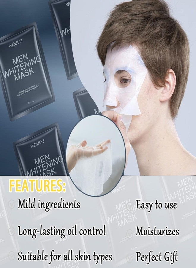 WENJLYJ Mens Face Sheet Mask Set,Hydrating Facial Sheet Masks Combo for All Skin Types,Moisturizing Mens Face Mask Skincare Gift Set for Him,Dad,Husband & Boyfriend (10 Pcs) - Image 4