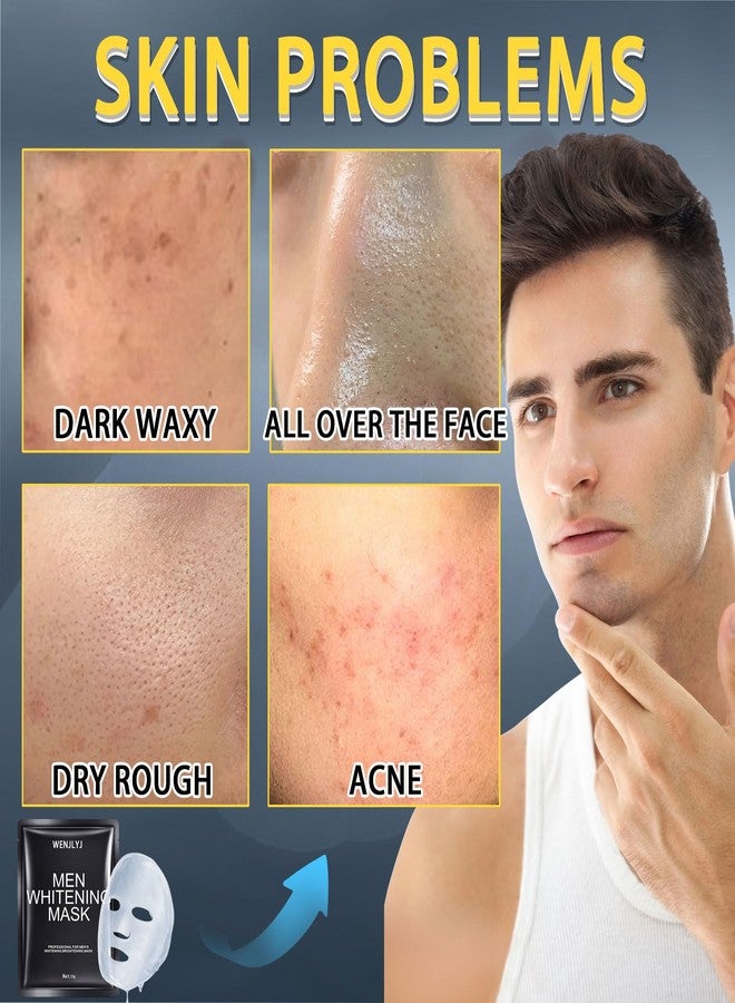 WENJLYJ Mens Face Sheet Mask Set,Hydrating Facial Sheet Masks Combo for All Skin Types,Moisturizing Mens Face Mask Skincare Gift Set for Him,Dad,Husband & Boyfriend (10 Pcs) - Image 5