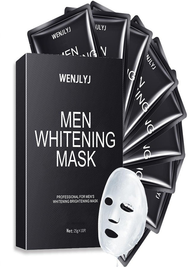 WENJLYJ Mens Face Sheet Mask Set,Hydrating Facial Sheet Masks Combo for All Skin Types,Moisturizing Mens Face Mask Skincare Gift Set for Him,Dad,Husband & Boyfriend (10 Pcs) - Image 1