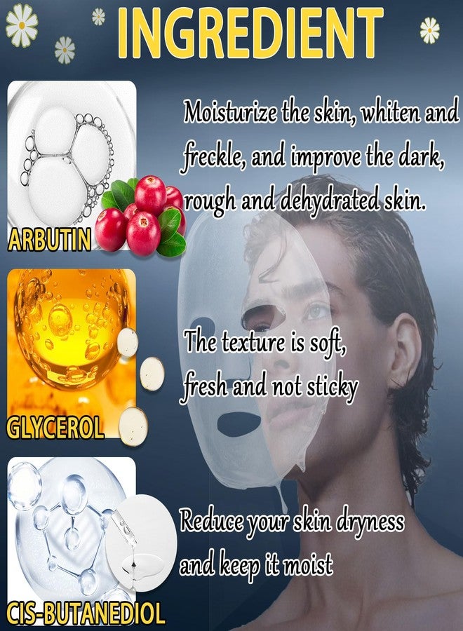 WENJLYJ Mens Face Sheet Mask Set,Hydrating Facial Sheet Masks Combo for All Skin Types,Moisturizing Mens Face Mask Skincare Gift Set for Him,Dad,Husband & Boyfriend (10 Pcs) - Image 3
