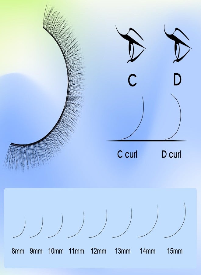Natuhana 2D Y Shape Lash Extensions Easy Fan Russian Volume Y Eyelash C/D/L/LU Curl 0.07mm Natural Y Shaped 12 Rows Premade Eye Lashes Supply(Black,0.07D,9-15mm) - Image 5
