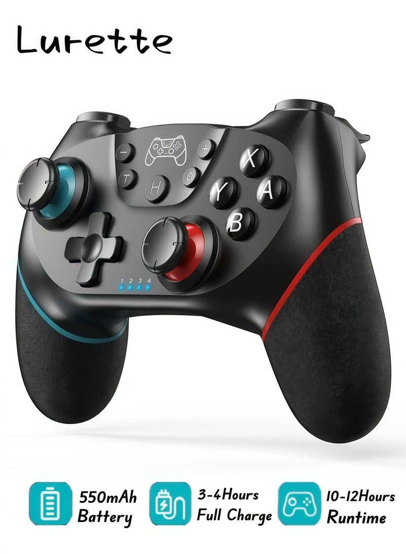 Lurette Upgraded Wireless Controller for Switch/Lite/OLED/Switch 2 Pro Controller for Switch Remote Joystick Gamepad Supports Wake up, Gyro Axis, Turbo, Dual Vibration and Screenshot Function - Image 1