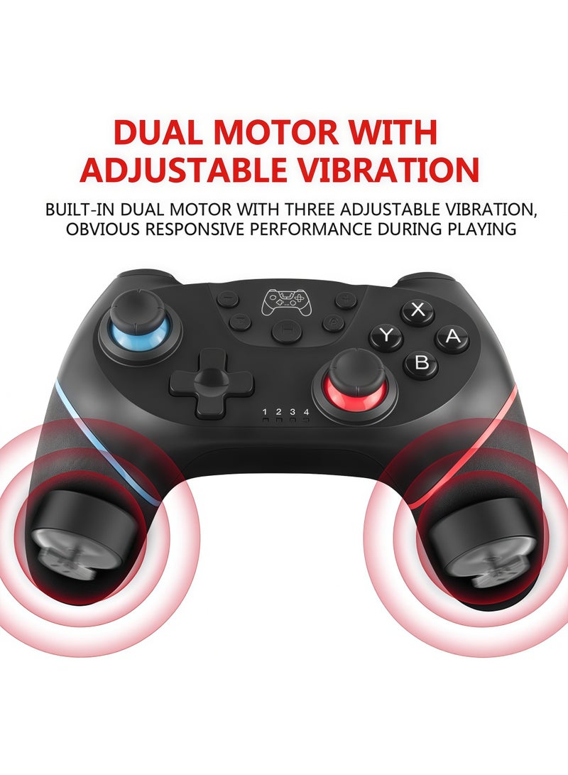 Lurette Upgraded Wireless Controller for Switch/Lite/OLED/Switch 2 Pro Controller for Switch Remote Joystick Gamepad Supports Wake up, Gyro Axis, Turbo, Dual Vibration and Screenshot Function - Image 4