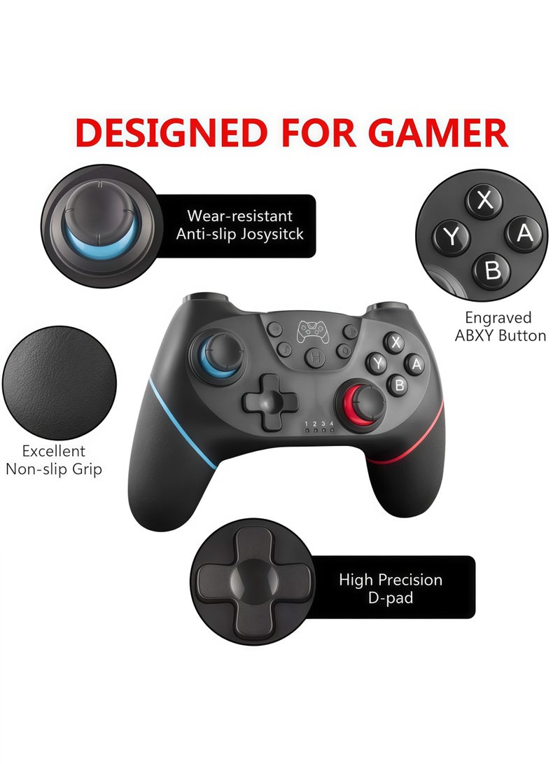 Lurette Upgraded Wireless Controller for Switch/Lite/OLED/Switch 2 Pro Controller for Switch Remote Joystick Gamepad Supports Wake up, Gyro Axis, Turbo, Dual Vibration and Screenshot Function - Image 3