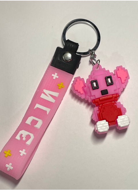 Distinctive cartoon keychain distinctive accessory keychain of Disney Characters Stitch and Lilo with ribbon that fits with car keys wallet and bag beautiful creative gift