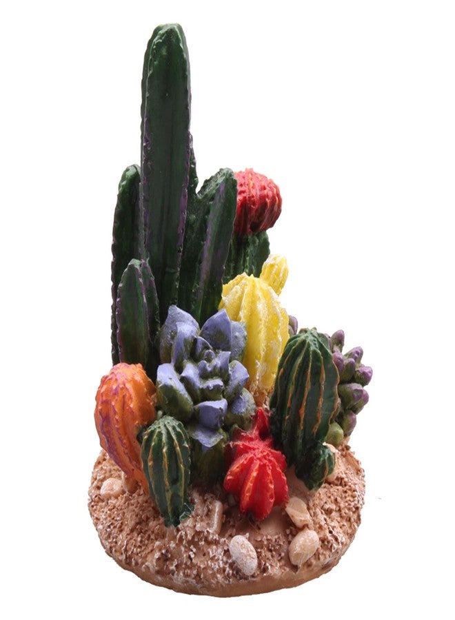 Kocris Casa Succulents Cactus Plant Fish Tank Decorations Desert Oasis Decor Sculpture Collection Reptile Turtle Lizard Spider Tanks Terrarium Figurine Statue Décor Ornament Pet - Image 2