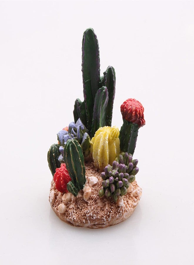 Kocris Casa Succulents Cactus Plant Fish Tank Decorations Desert Oasis Decor Sculpture Collection Reptile Turtle Lizard Spider Tanks Terrarium Figurine Statue Décor Ornament Pet - Image 4