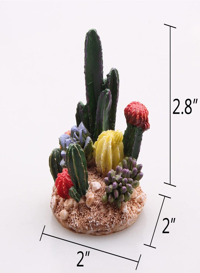Kocris Casa Succulents Cactus Plant Fish Tank Decorations Desert Oasis Decor Sculpture Collection Reptile Turtle Lizard Spider Tanks Terrarium Figurine Statue Décor Ornament Pet - Image 3