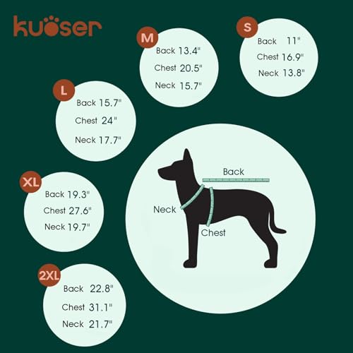 Kuoser Dog Cooling Vest for Large Dogs Lightweight Doggie Cooler Jacket Breathable Mesh Pet Cooling Shirts Reflective Puppy Cool Harness for Beach Hiking Walking Blue XL - Image 3