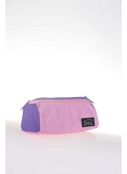 KAUKKO Wıchlight 3 Compartment Pencil Bag Pink Flowers (K2318)  - Image 2