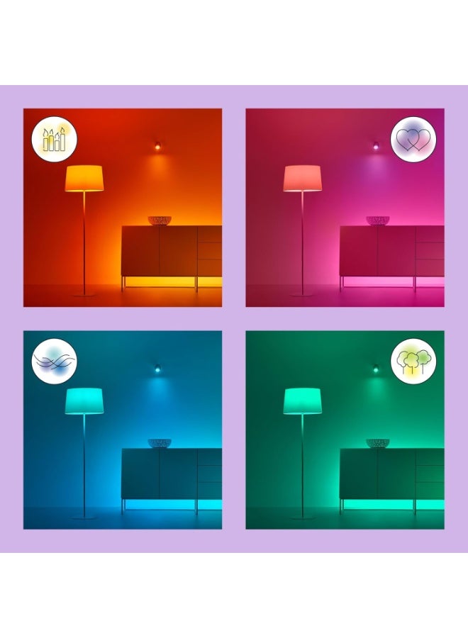 Wiz Smart LED Bulb GU10 Spotlight Bulb 4.7W 50W Equivalent, 345 Lumens, RGB 16 Million Colors, Warm to Cool White 2200K-6500K, Wi-Fi & Bluetooth, Plug & Play Smart Bulb, Voice Control, Works with Alexa Google Assistant Siri - Image 2