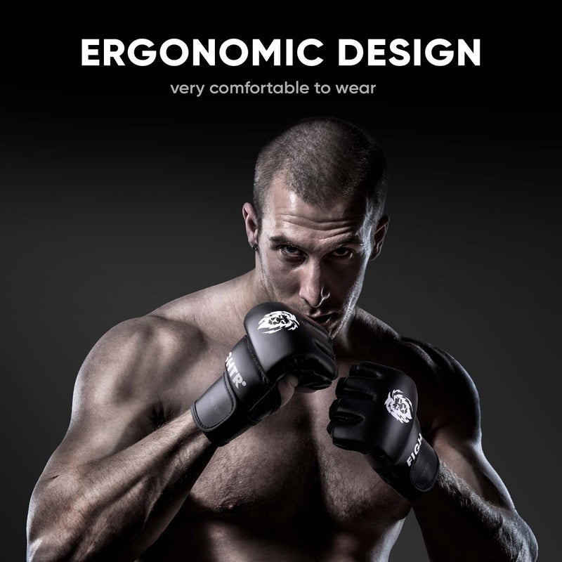FIGHTR قفازات FIGHTRÂ® برو MMA للتدريب على المصارعة والملاكمة، فنون القتال، موياي تاي، تدريب على كيس اللكمات للملاكمة للرجال والنساء - Image 5
