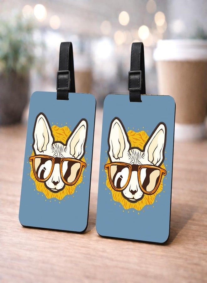 tinywalk Wooden Bag Tags Set of 2 - Blue World Map Design, 2.75 x 3.75 in (7 x 9.5 cm), Adjustable Reusable Strap, Bag Tag for Luggage, Duffel & Backpack - Image 3