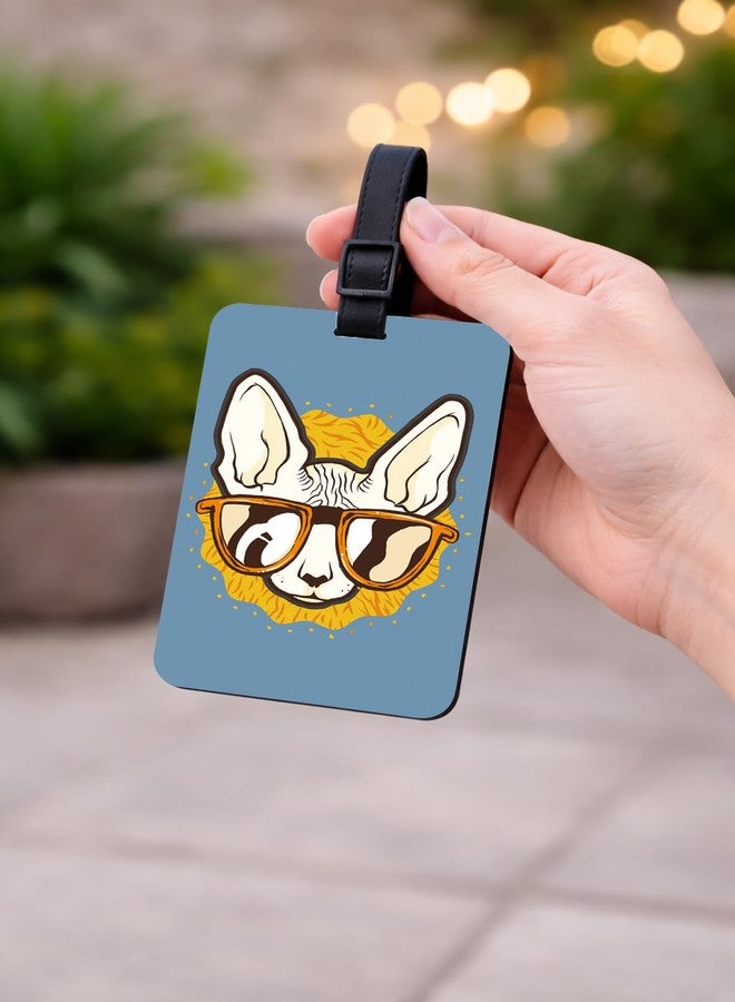 tinywalk Wooden Bag Tags Set of 2 - Blue World Map Design, 2.75 x 3.75 in (7 x 9.5 cm), Adjustable Reusable Strap, Bag Tag for Luggage, Duffel & Backpack - Image 2