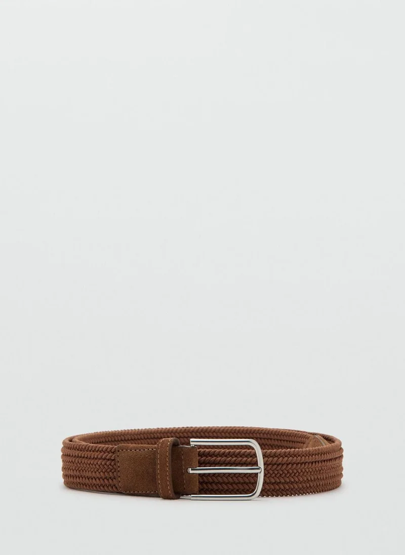 Braided elastic belt
