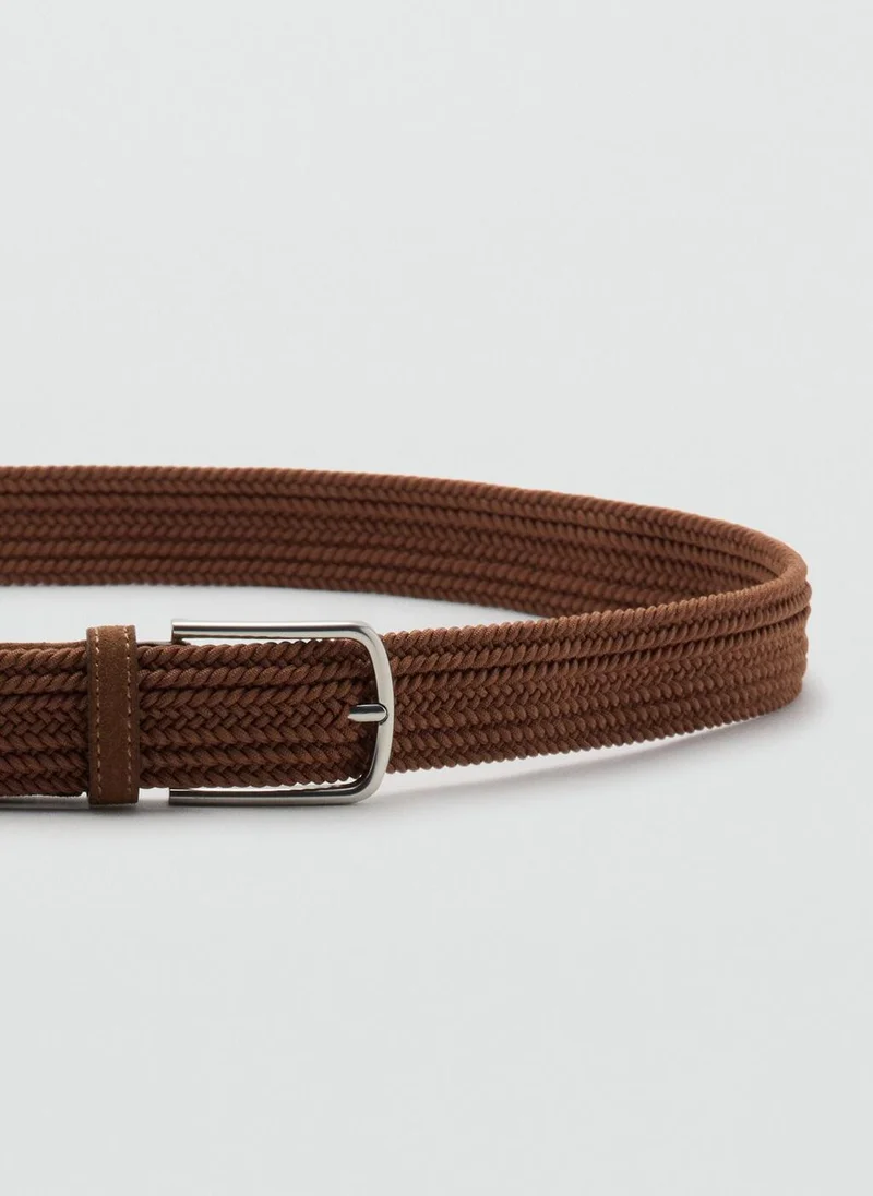 Mango Man  Braided elastic belt for Men | Best Price UAE
