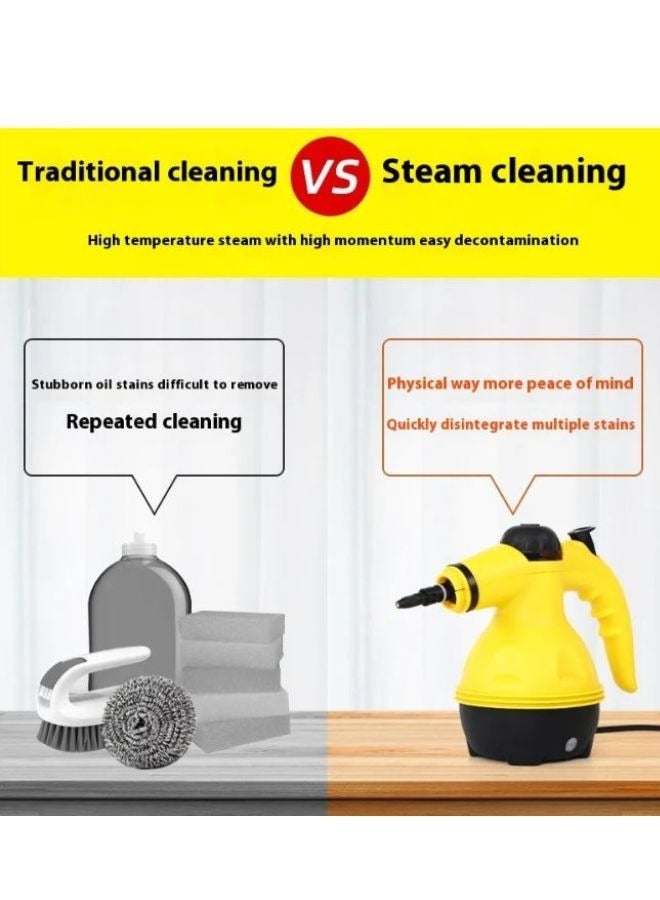 BICCHOO Portable Handheld Steam Cleaner 1000w Multifunctional High Temperature With 9 Pieces Accessories Suitable For Kitchen Sofa Bathroom Window - Image 4