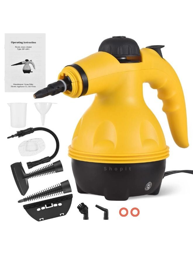 BICCHOO Portable Handheld Steam Cleaner 1000w Multifunctional High Temperature With 9 Pieces Accessories Suitable For Kitchen Sofa Bathroom Window - Image 1