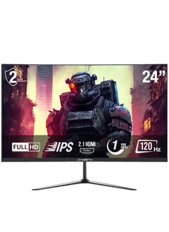 شاشة الألعاب شاركس 24" (24F120I)، معدل تحديث 120 هرتز بتقنية OD، زمن استجابة 1 مللي ثانية (MPRT)، شاشة IPS، دقة FHD، 2 مدخل HDMI، قاعدة ثابتة، دعم تقنية Free Sync، ومتوافقة مع G-Sync.