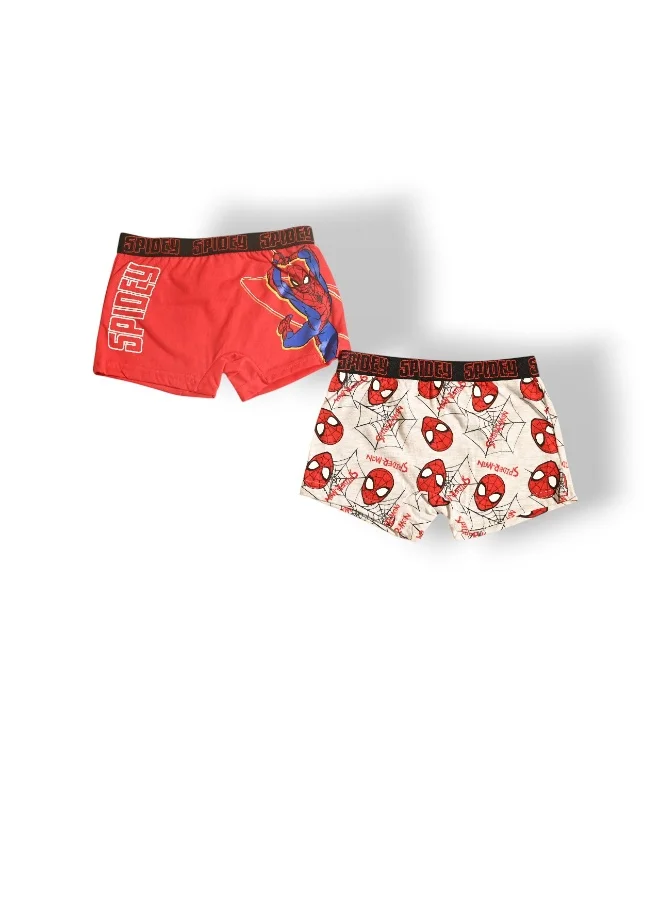 SPIDERMAN SPIDERMAN 2PCS BOYS BOXER , 65%polyester,35%cotton