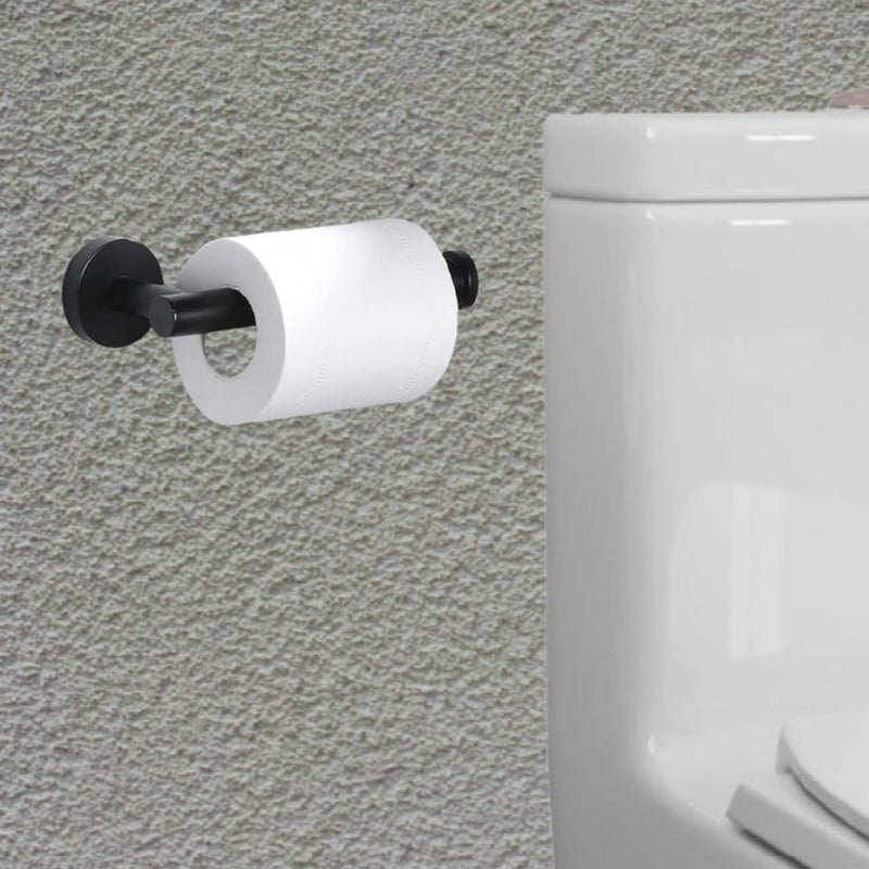 FOLX FBA15 Wall Mount Toilet Tissue/Napkin Paper Roll Holder for Bathroom, Kitchen Tissue Roll Stand, 304 Grade Stainless Steel, Home and Bathroom Accessories (1, MATT Black) - Image 3