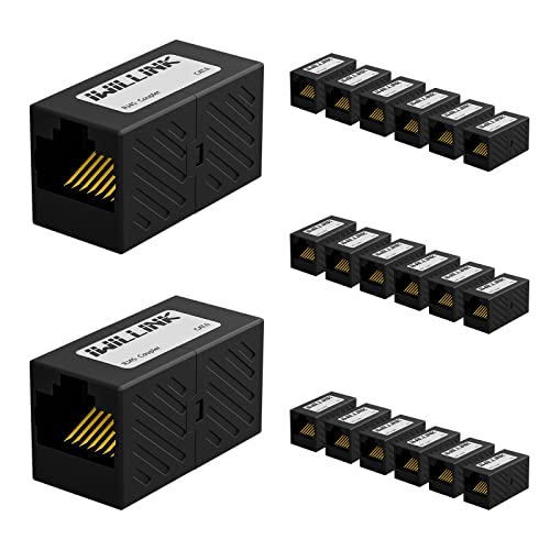 iwillink RJ45 Coupler Ethernet Connector, Female to Female RJ45 Connector for Cat7 Cat6 Cat5e Cat5 Ethernet Cable, Extender Adapter, 20 Pack, Black - Image 1