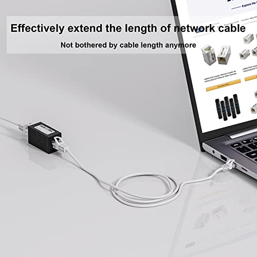 iwillink RJ45 Coupler Ethernet Connector, Female to Female RJ45 Connector for Cat7 Cat6 Cat5e Cat5 Ethernet Cable, Extender Adapter, 20 Pack, Black - Image 3