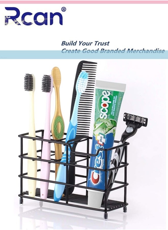 Rcan Toothbrush Holder Stainless Steel Tooth Brush Holder for Bathroom, Multi-Functional 7 Slots Bathroom Accessories Organizer for Toothpaste Razor Stand Bathroom Organizer  - Image 1