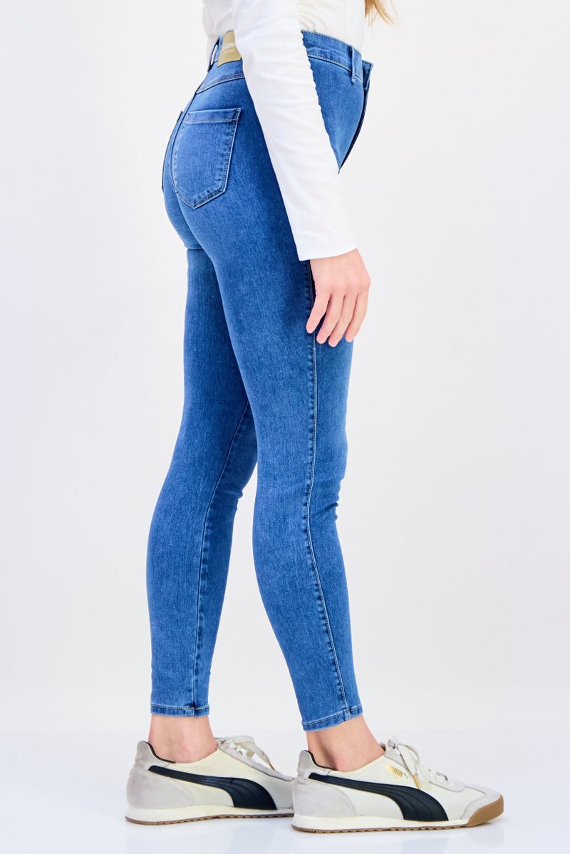 VERO MODA I Scenery By Vero Moda Women Skinny Fit Washed Stretchable Jeans, Blue  - Image 2