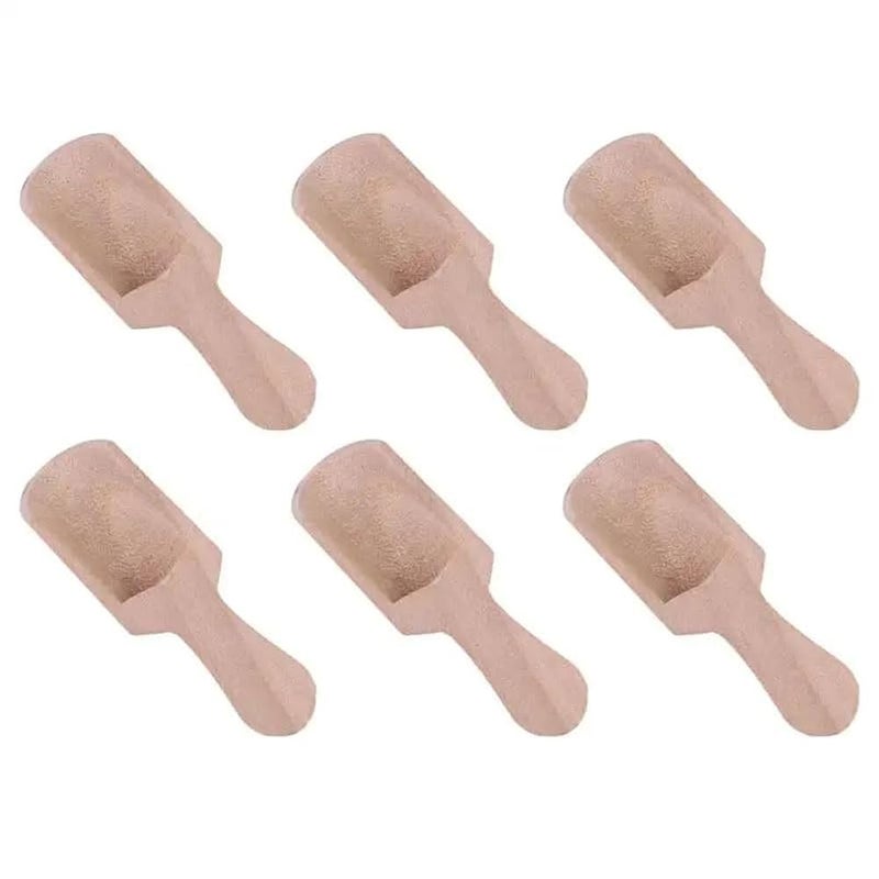 4pcs Mini Wooden Spoon, 7.5cm Mini Bath Salt Spoon, Bath Salt Scoop, Wooden Candy Spoon, Herbal Spoons, Wooden Scoops for Kids, Small Wooden Spoons for Seasoning Beans Rice Tea Flour Sugar - Image 2