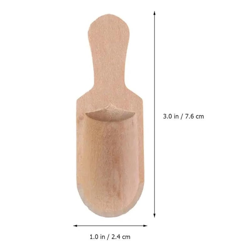 4pcs Mini Wooden Spoon, 7.5cm Mini Bath Salt Spoon, Bath Salt Scoop, Wooden Candy Spoon, Herbal Spoons, Wooden Scoops for Kids, Small Wooden Spoons for Seasoning Beans Rice Tea Flour Sugar - Image 3