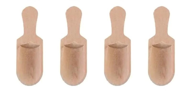 4pcs Mini Wooden Spoon, 7.5cm Mini Bath Salt Spoon, Bath Salt Scoop, Wooden Candy Spoon, Herbal Spoons, Wooden Scoops for Kids, Small Wooden Spoons for Seasoning Beans Rice Tea Flour Sugar - Image 1