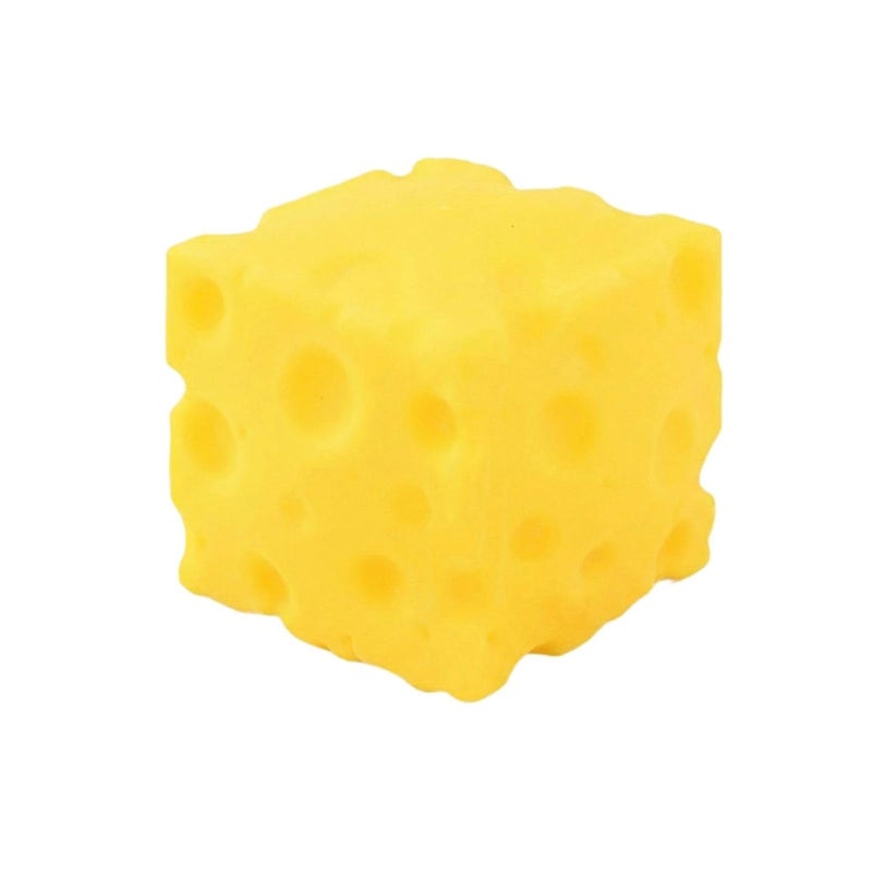 GIOIO Yellow Cheese Squishy Stress Relief Toy - Soft Simulation Food Squeeze Gift Desk Decor - Image 2
