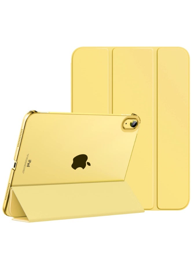 فوميمو حافظة لجهاز iPad (A16) 11 بوصة 2025/iPad 10 10.9 بوصة 2022، غطاء خلفي شفاف مع حامل قلم، وغطاء حافظة مع خاصية السكون/التنشيط التلقائي لجهاز iPad 10 10.9 بوصة 2022/iPad 11 11 بوصة 2025(أصفر) - Image 1