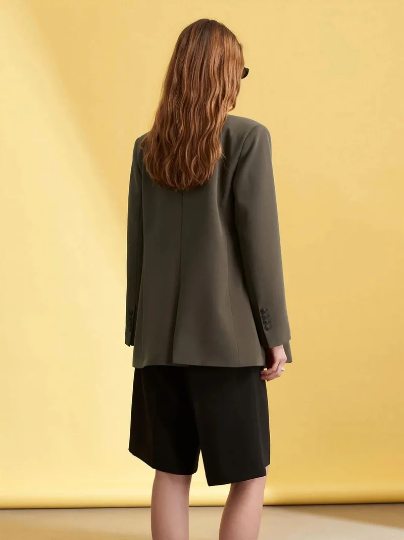 ديلفين DILVIN Long Crepe Blazer Jacket