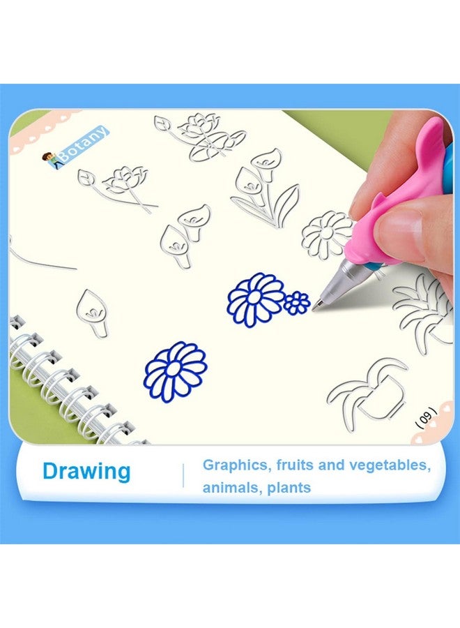 Eclet Magic Book for Kids, Sank Magic Practice Copybook, (4 Books + 10 Refill + 1 Pen + 1 Grip) Number Tracing Book for Pre-Schoolers with Pen, Magic Calligraphy Copybook Set, Writing Tool for Kids - Image 3