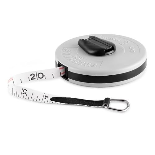 FREEMANS FM15 Grey Magic Fibreglass Measuring Tape - 15m/50ft With Unbreakable ABS Case || Durable Winding Mechanism Handle and Steel End Hook || Grey Color - Image 4