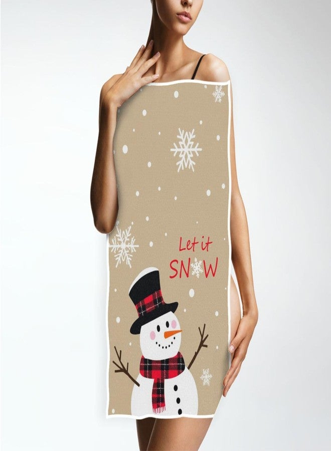 بفريون مناشف يد Pfrewn Farmhouse Snowman Let It Snow للحمام، مناشف مطبخ شتوية متعددة الاستخدامات للحمام والحمام والضيوف، مقاس 16 × 30 بوصة، مثالية لعيد الميلاد. - Image 4