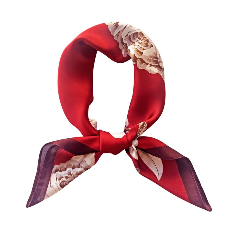 FONYVE Silk Scarfs for Women Lightweight, Fashion Head Scarf, Satin Hair Wrap for Sleeping 27.5 Ã— 27.5 inches - Image 1