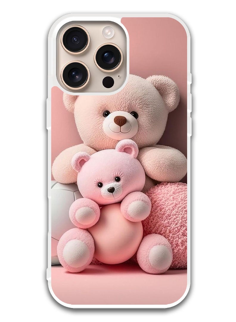 Theodor Protective Case Cover For APPLE IPHONE 16 Pro Teddies (White Bumper) - Image 1