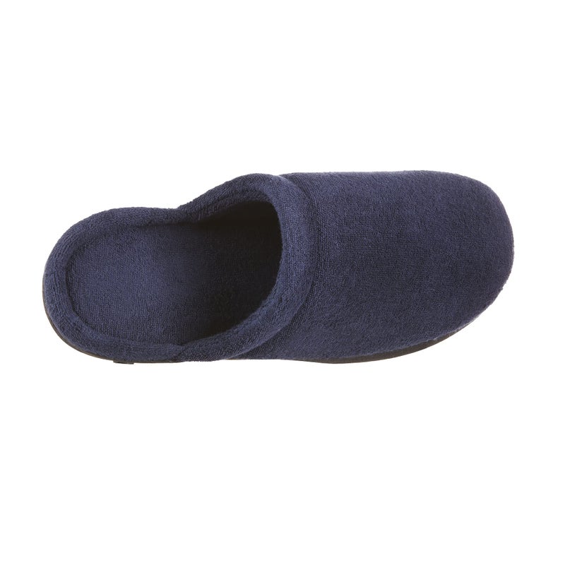 isotoner Women's Indoor/Outdoor Slip-on Secret Sole Clog Slippers with Memory Foam Comfort and Heal Suppport, Navy Rounded, 9.5-10 - Image 5