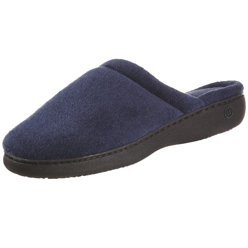 isotoner Women's Indoor/Outdoor Slip-on Secret Sole Clog Slippers with Memory Foam Comfort and Heal Suppport, Navy Rounded, 9.5-10 - Image 1