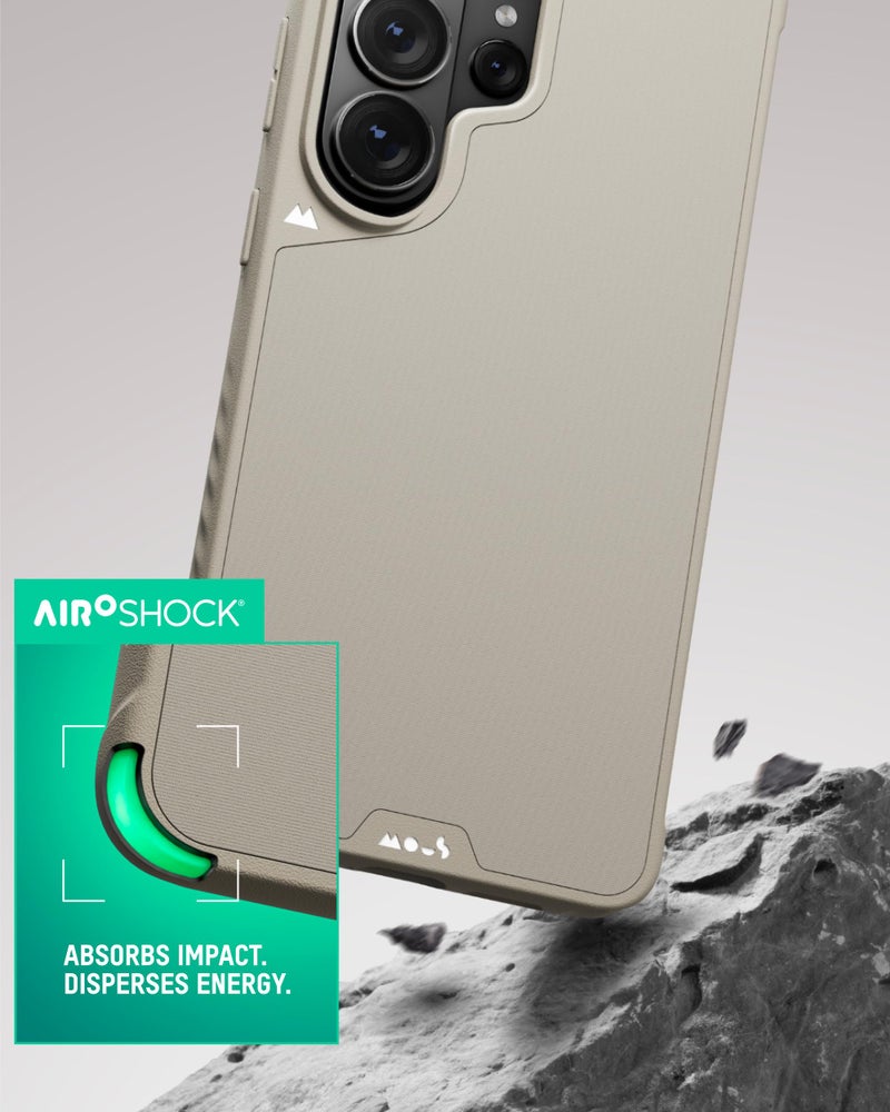 Mous for Samsung Galaxy S26 Ultra Case, Compatible with MagSafe & Qi2 â€“ Limitless Protective Galaxy S26 Ultra Case â€“ Shockproof, Full Camera Protection, Magnetic, Anti-Scratch Back, Sand - Image 2