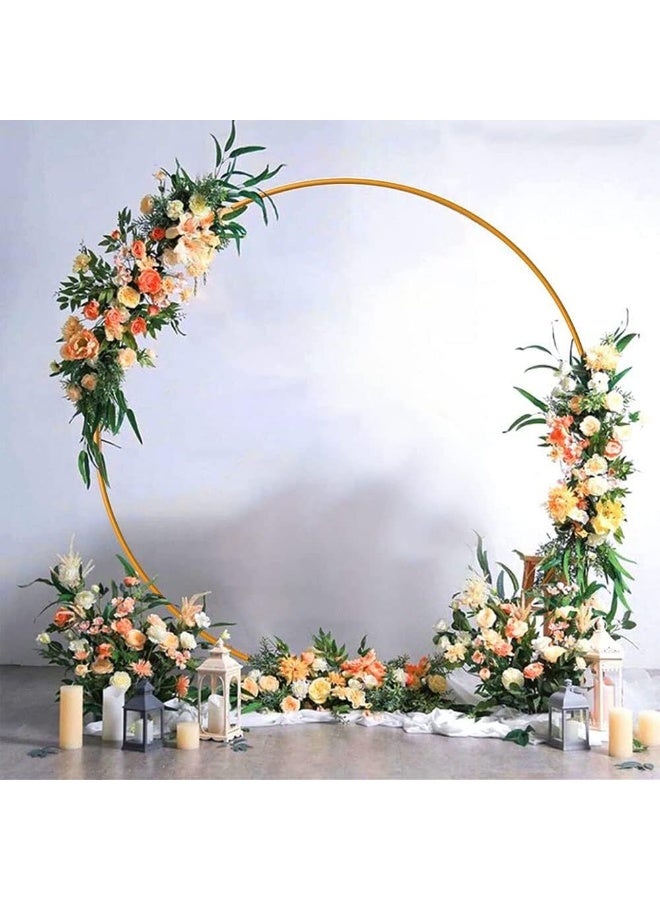 انسجام طقم قوس البالونات الدائري مع خلفية معدنية - إطار ديكور دائري للحفلات لحفلات أعياد الميلاد وحفلات الزفاف والتخرج وخلفية الصور والديكورات - Image 5