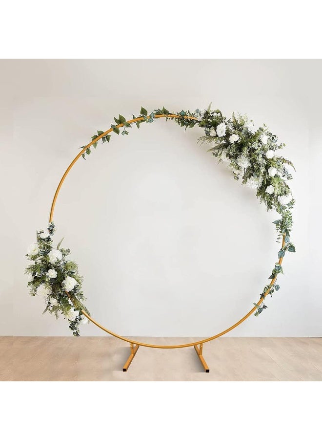 انسجام طقم قوس البالونات الدائري مع خلفية معدنية - إطار ديكور دائري للحفلات لحفلات أعياد الميلاد وحفلات الزفاف والتخرج وخلفية الصور والديكورات - Image 1