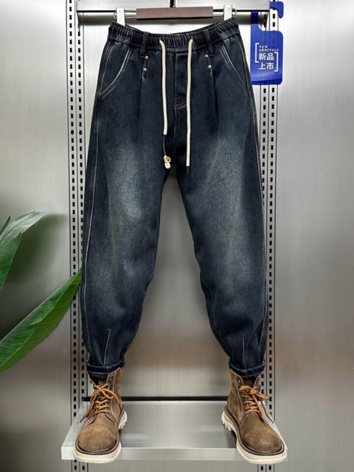 Unisex Classic Denim Jeans Loose Fit Daily Outdoor Wear - Image 2