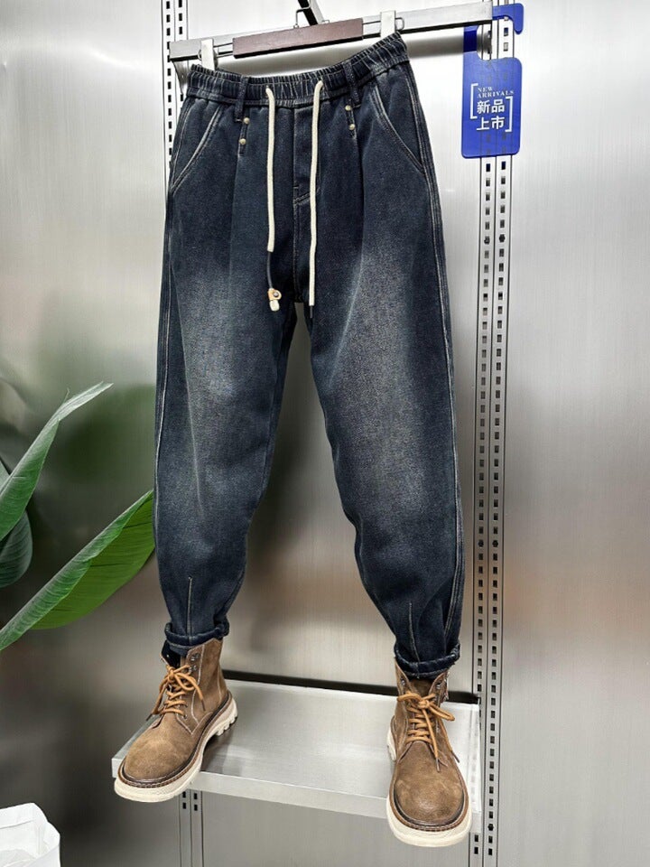 Unisex Classic Denim Jeans Loose Fit Daily Outdoor Wear - Image 3