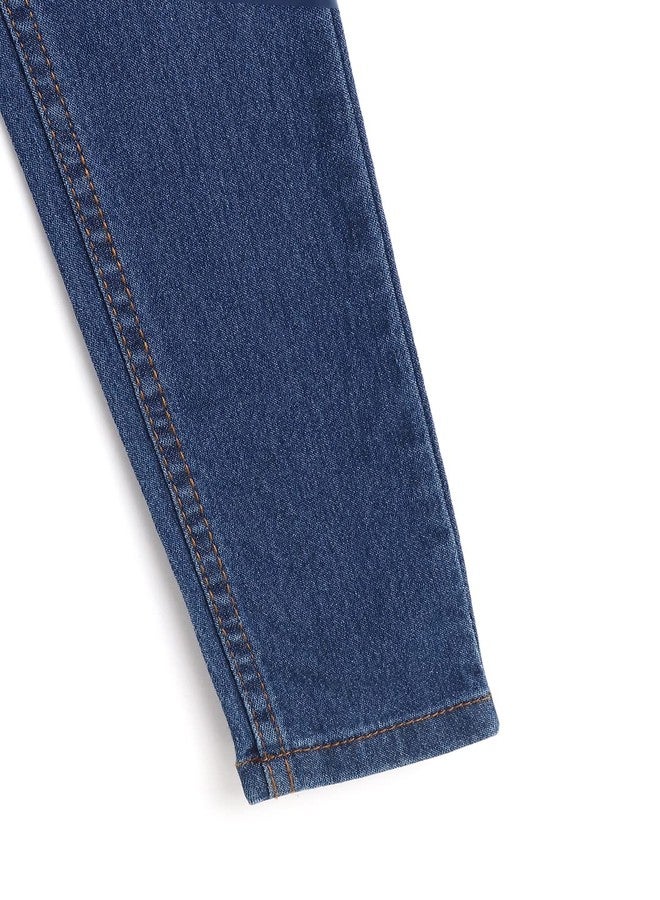 KOTTY Girls Blue Slim Solid Jeans (Blue4,5-6Years) - Image 2