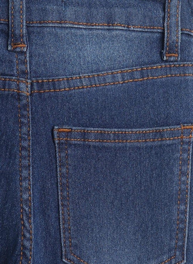 KOTTY Girls Blue Slim Solid Jeans (Blue4,5-6Years) - Image 5