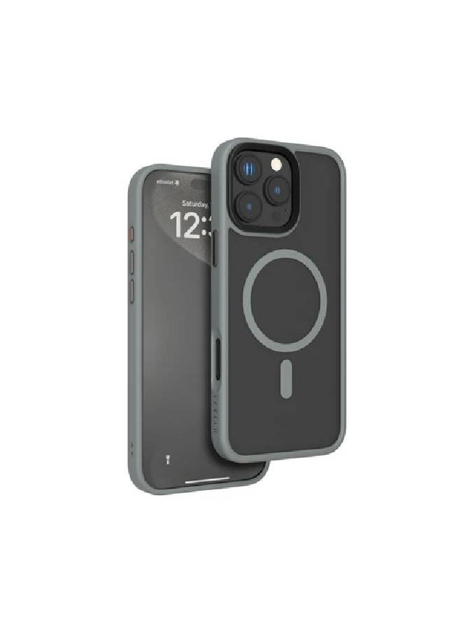 LEVELO - Levelo MagSafe Matte Solo Case For Iphone 16 Pro Max Anti-Fingerprint Magsafe Compatible - Gray - Image 1